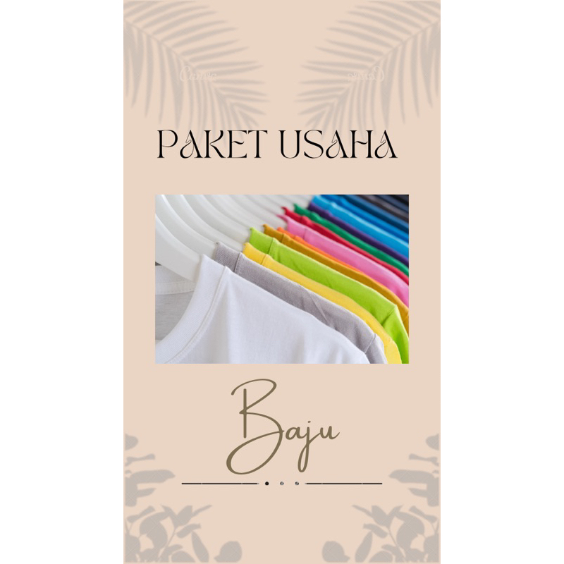 PAKET USAHA BAJU POLOS DEWASA