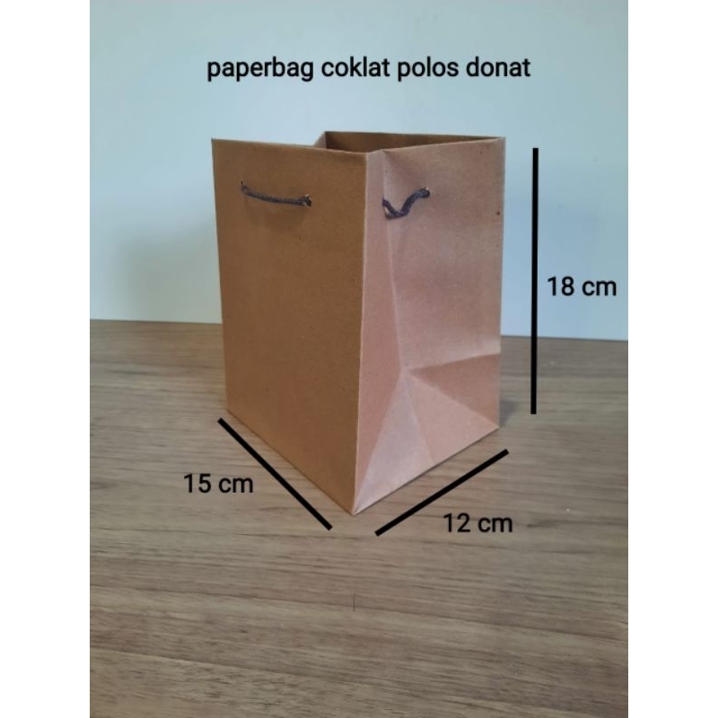 

paperbag polos coklat donat