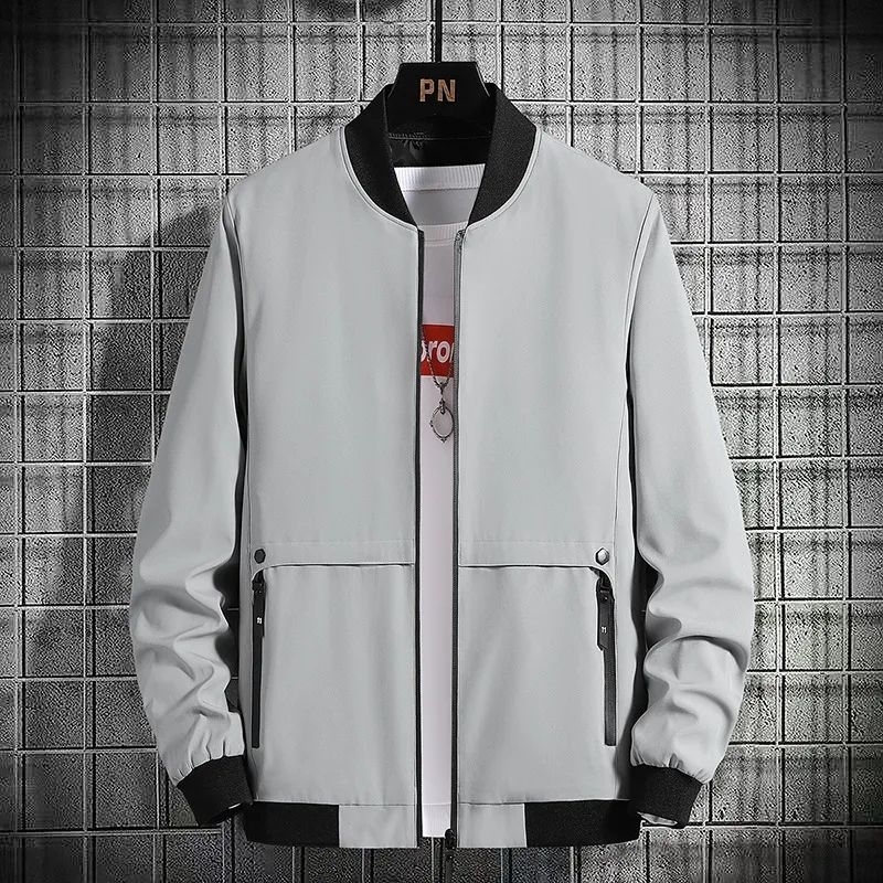 Bomber Jaket Pria Terbaru/ Jaket Pria Bahan Kain Katun American driil