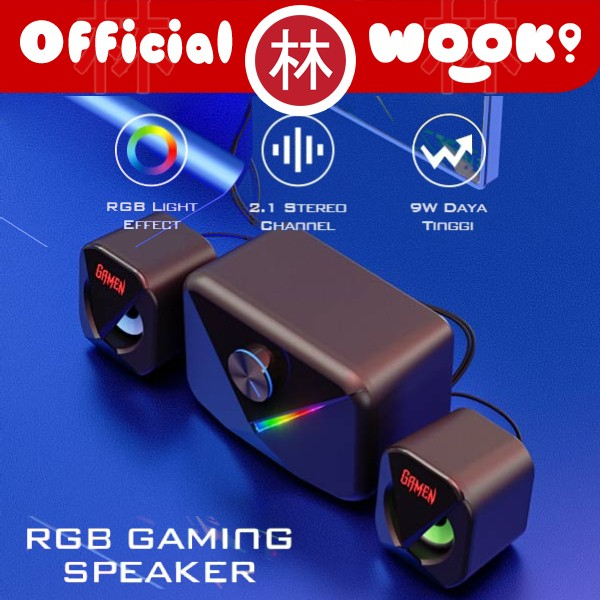 GAMEN GS10 Multimedia Speaker Gaming 2.1CH Subwoofer with RGB Lights