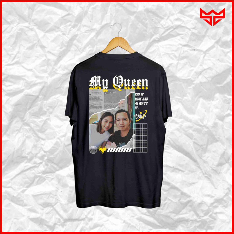 Baju Kaos Sablon Custom Foto Sendiri Tema Bucin Streetwear