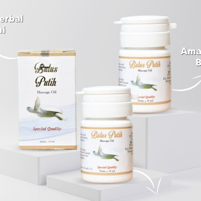 MINYAK BULUS PUTIH ORIGINAL BPOM - PENGENCANG PEMBESAR PAYUDARA AMAN BPOM