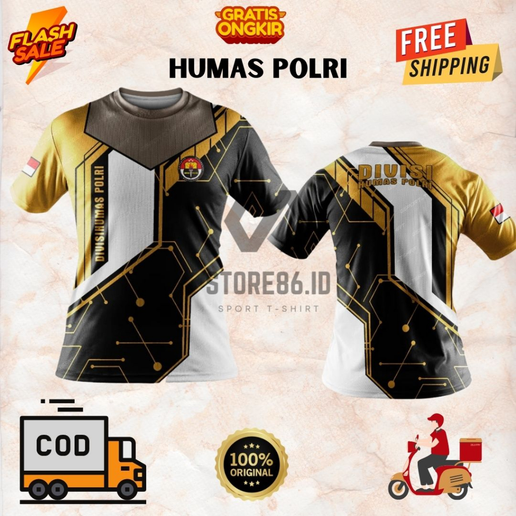 JERSEY HUMAS POLRI FULLPRINT SUBLIME / KAOS HUMAS POLRI DRIFIT / JERSEY HUMAS POLRI / FULL PRINTING
