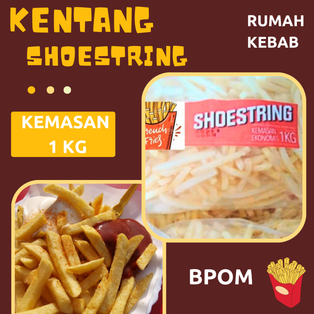 

Kentang Beku Shoestring French Fries Kentang Goreng harga distributor termurah