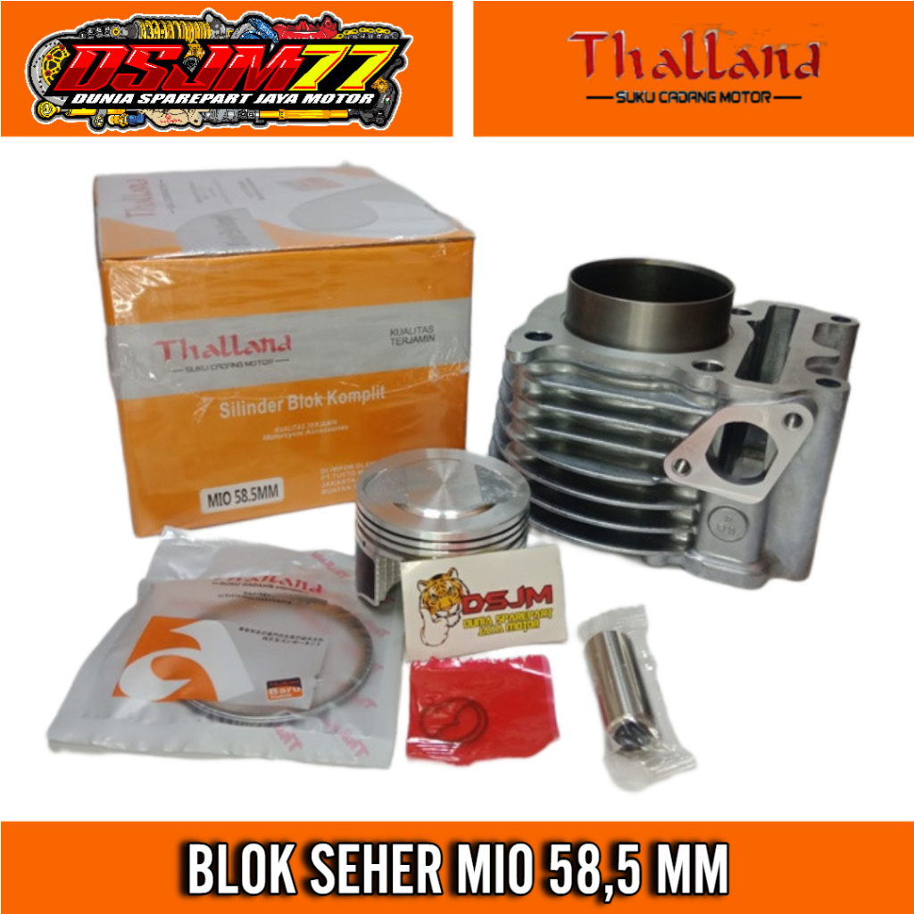 BLOK SEHER BORING ASSY RACING MIO 58.5 KOMPLIT CYINDER KIT BORING MIO 58,5 BORE UP MIO GARNIS SMILE 
