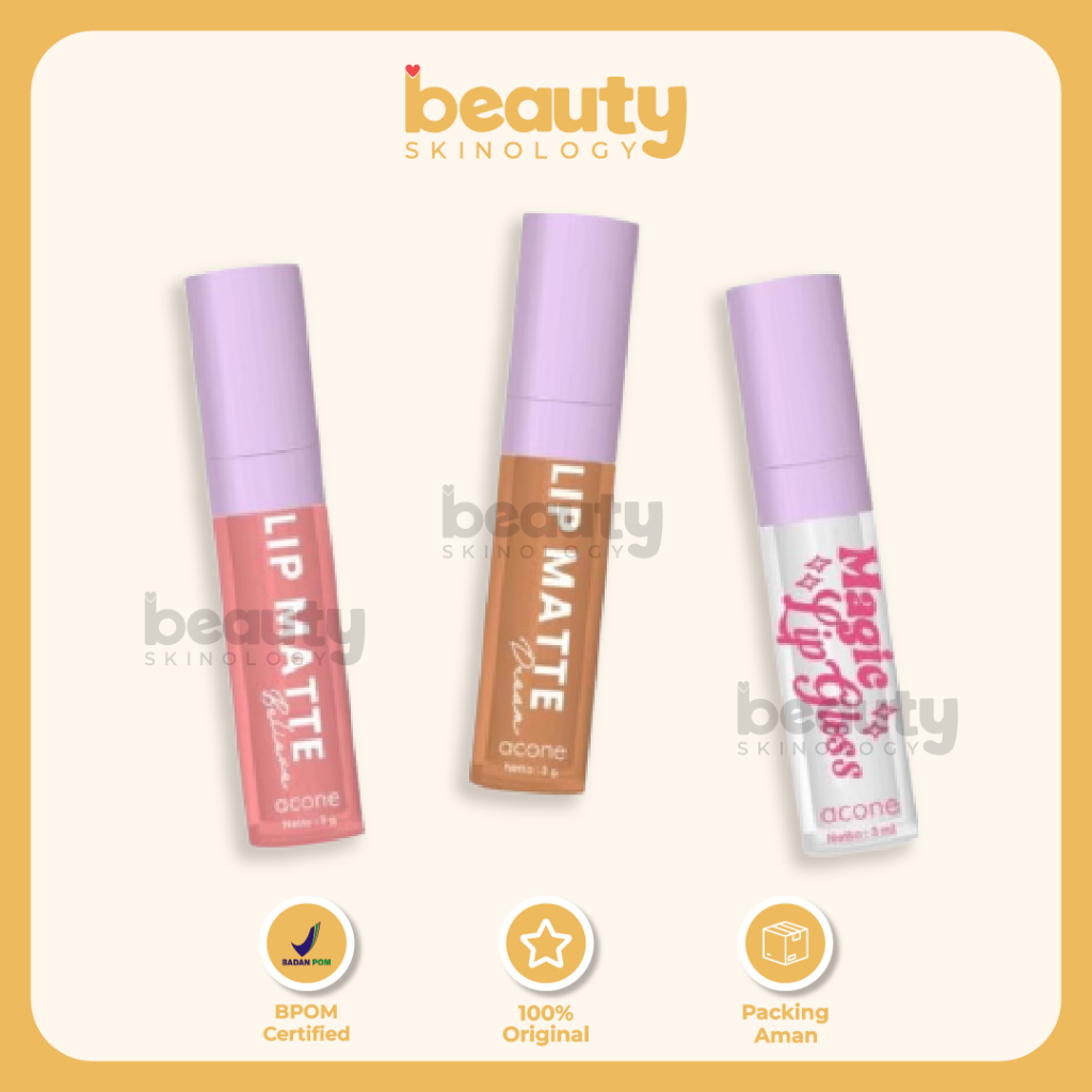 Acone Lip Matte Lip Cream Lip Gloss BPOM 3 Gram
