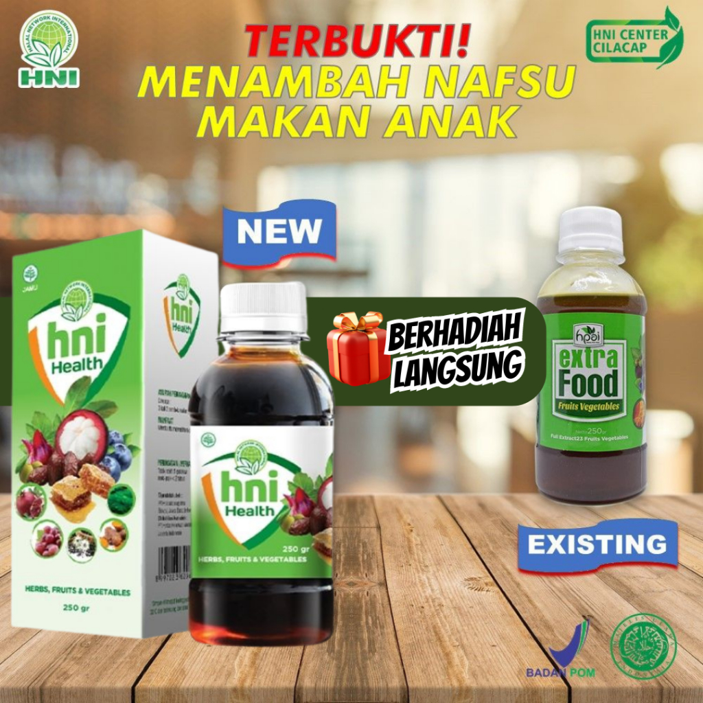 HNI HEALTH EXTRA FOOD HNI HPAI Madu Vitamin Penambah Nafsu Makan Anak dan Dewasa