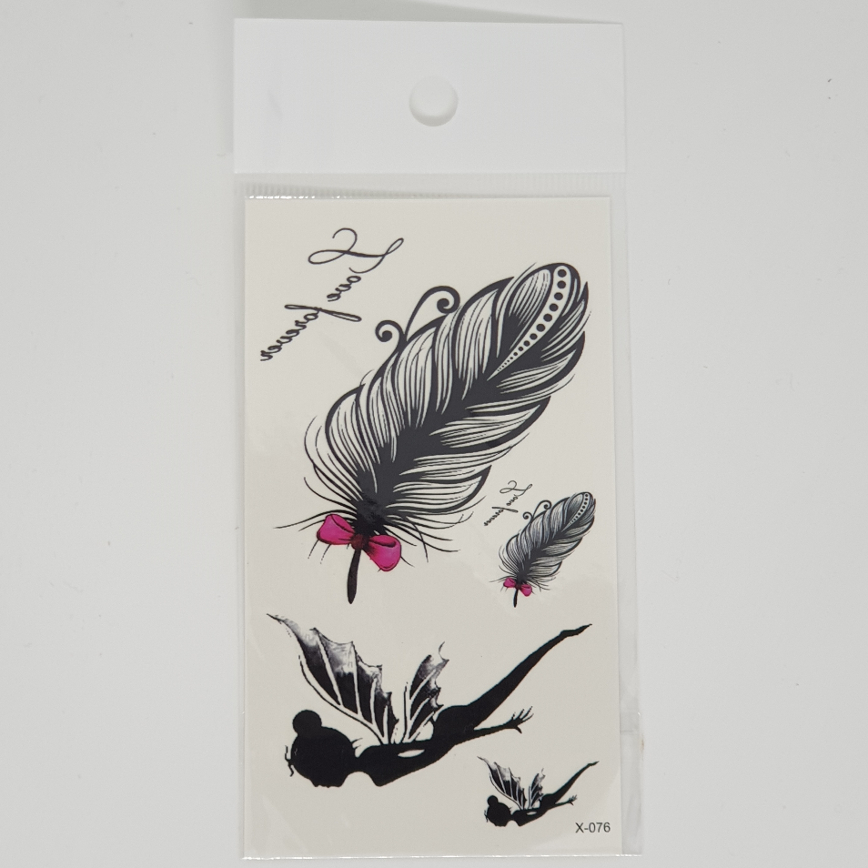 Tato Temporer Feather Fairy Tato anti air Sticker Air Premium Quality 100% Barang Import