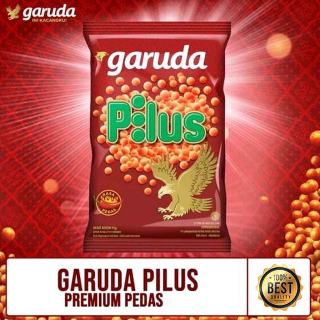 MAKANAN RINGAN* PILUS GARUDA  RASA PEDAS 95g