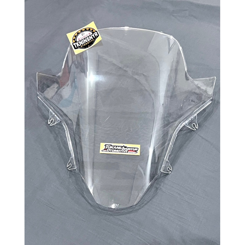 Windshield Visor Depan Bening Merk BM Thailand Presisi Tebal Original PCX 160 - Clear Tanpa Lubang