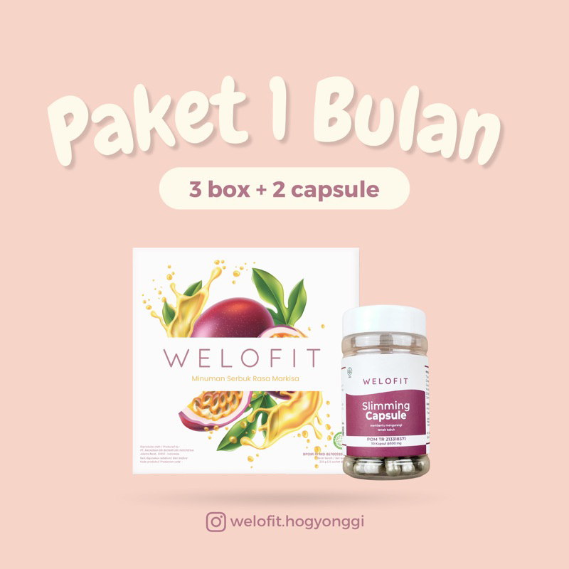 Paket 1 bulan Welofit Fiber + Welofit Capsul