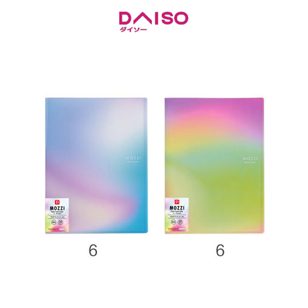 

Daiso Plastic Pocket Folder -A4 - 20 Pockets - Aurora-