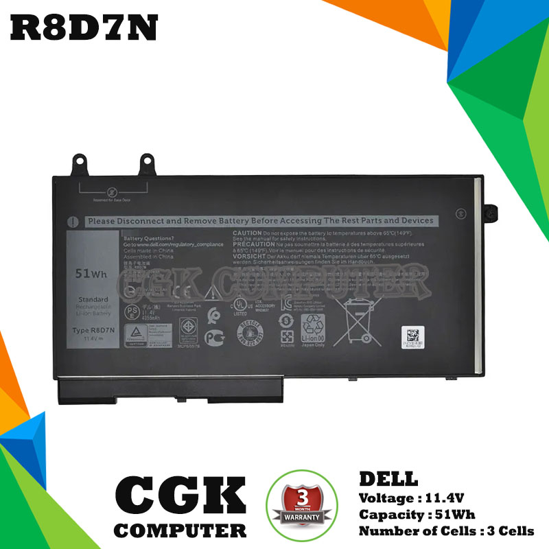 Baterai Laptop Dell Latitude 5400 5401 5500 5501 R8D7N