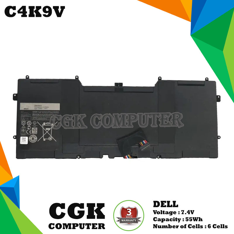 Baterai Laptop Dell XPS 12 9Q23 9Q33 XPS 13 L321x L322x C4K9V