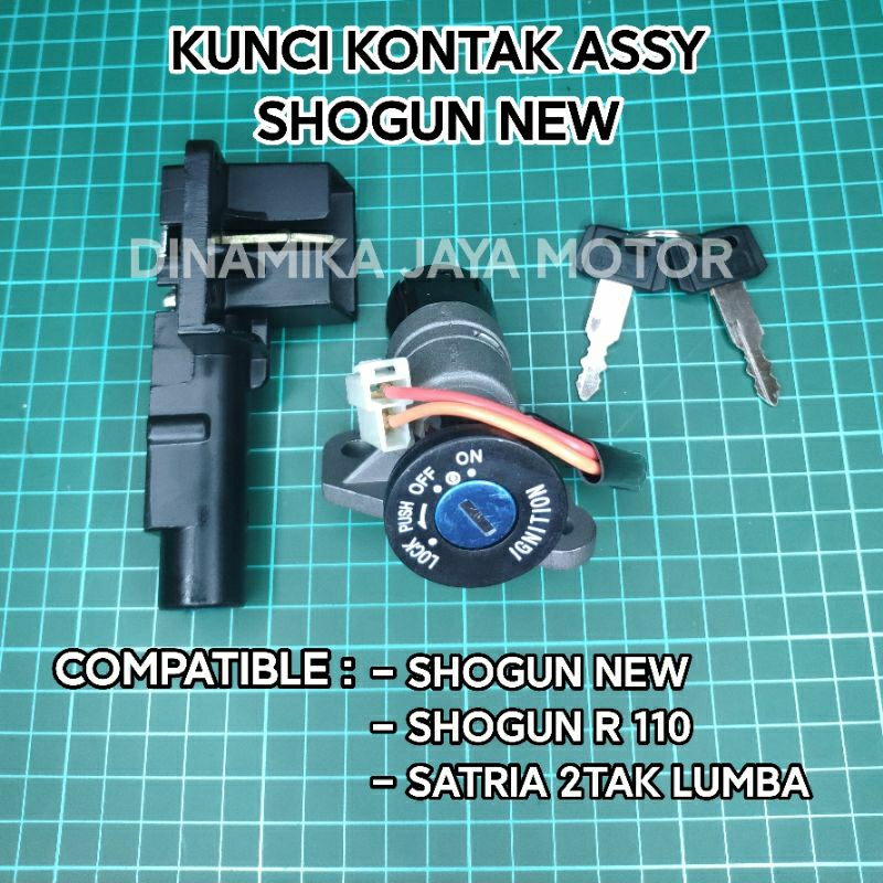 KUNCI KONTAK ASSY SET KOMPLIT SHOGUN NEW SHOGUN R 110 SATRIA 2 TAK
