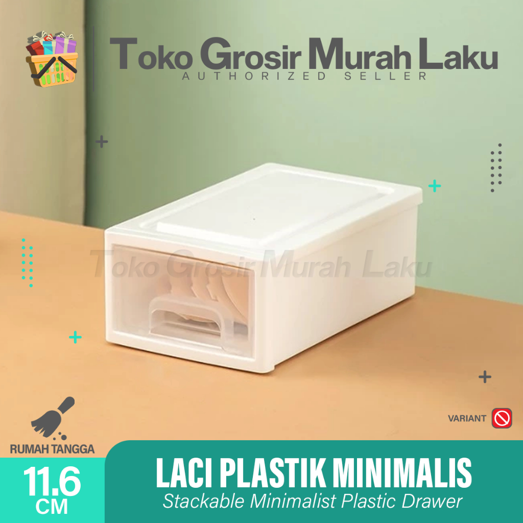 LACI PLASTIK MINIMALIS LACI KECIL TEMPAT BARANG SERBAGUNA KANTOR RUMAH