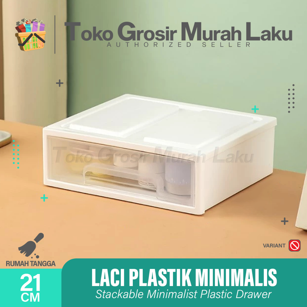 LACI PLASTIK MINIMALIS LACI KECIL TEMPAT BARANG SERBAGUNA KANTOR RUMAH