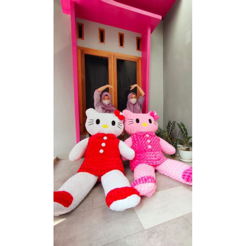 Hello kitty Super jumbo, dan jumbo, boneka Hello Kitty super setinggi orang dewasa, boneka hello Kit