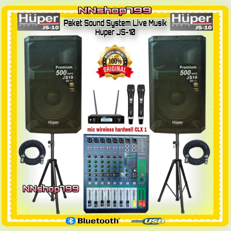 Paket Sound System Live Musik Huper JS-10 _Indoor Outdoor Huper JS-10 Original