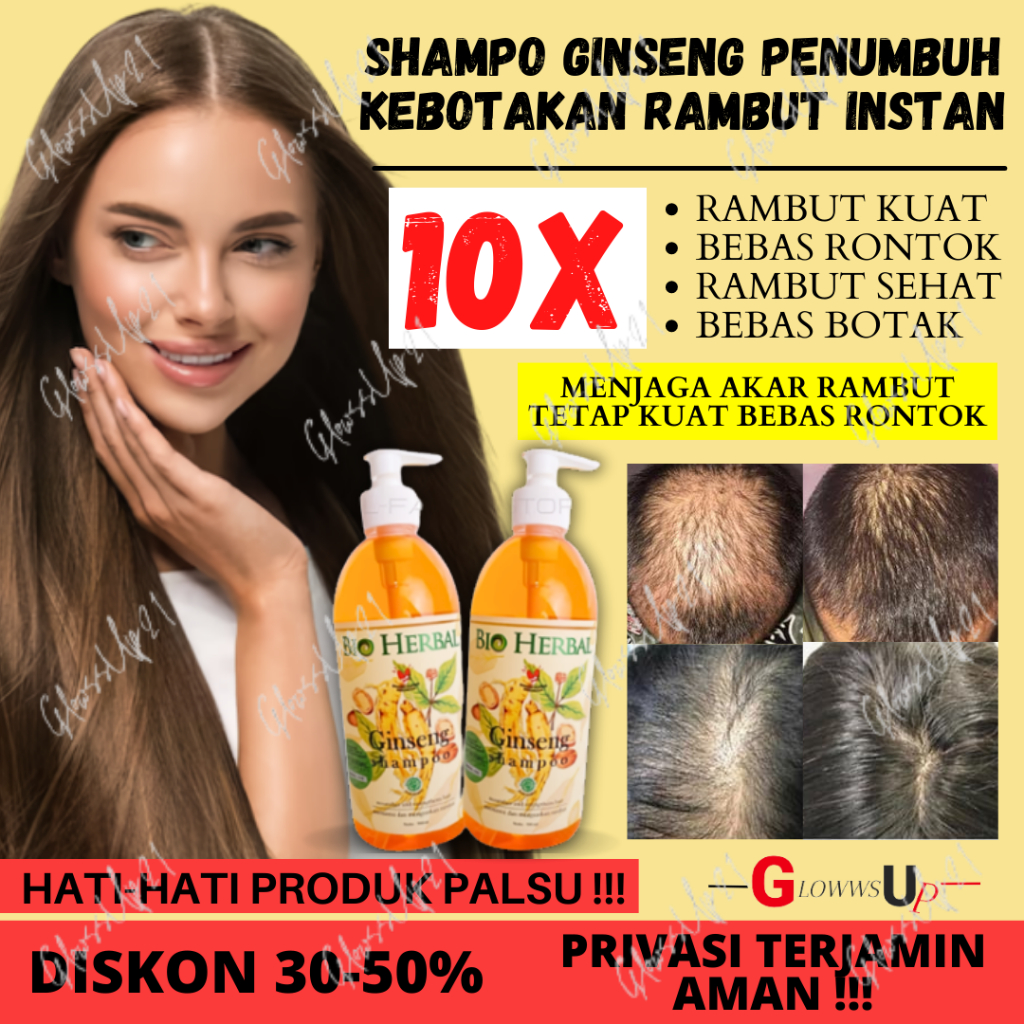 BIO HERBAL SHAMPO GINSENG 500ML NEW SIZE - SHAMPO GINSENG BIO HERBAL