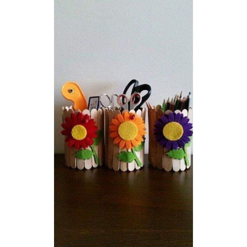 

tempat pensil dari stik es krim premium