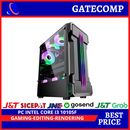 PC Rakitan Intel Core i3 10105F ( GTX 1660 6GB SUPER ) Gen 10  Siap Gaming  editing &amp; Rendering