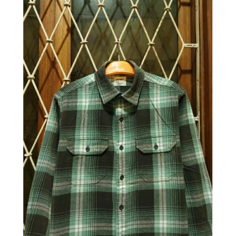 kemeja soft flannel old navy second original M kemeja kasual pria murah terlaris