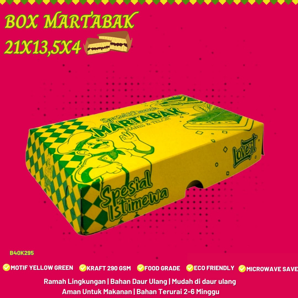 Dus Martabak Laminasi Box Martabak (B40K295-21X13.5X4 Cm)