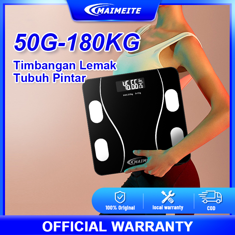 MAIMEITE Timbangan Lemak / Badan Digital + Body Fat Monitor Digital Scale 2 in 1 Bluetooth Body Fat 