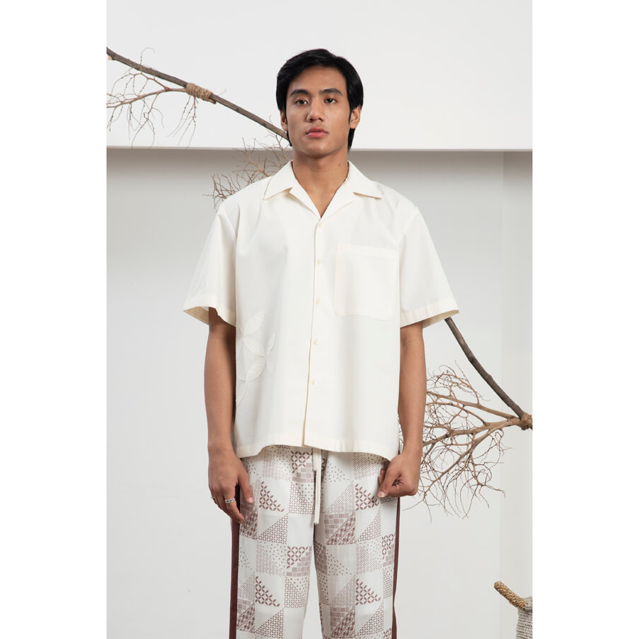 bateeq kemeja lengan pendek pria katun Elaire loungewear