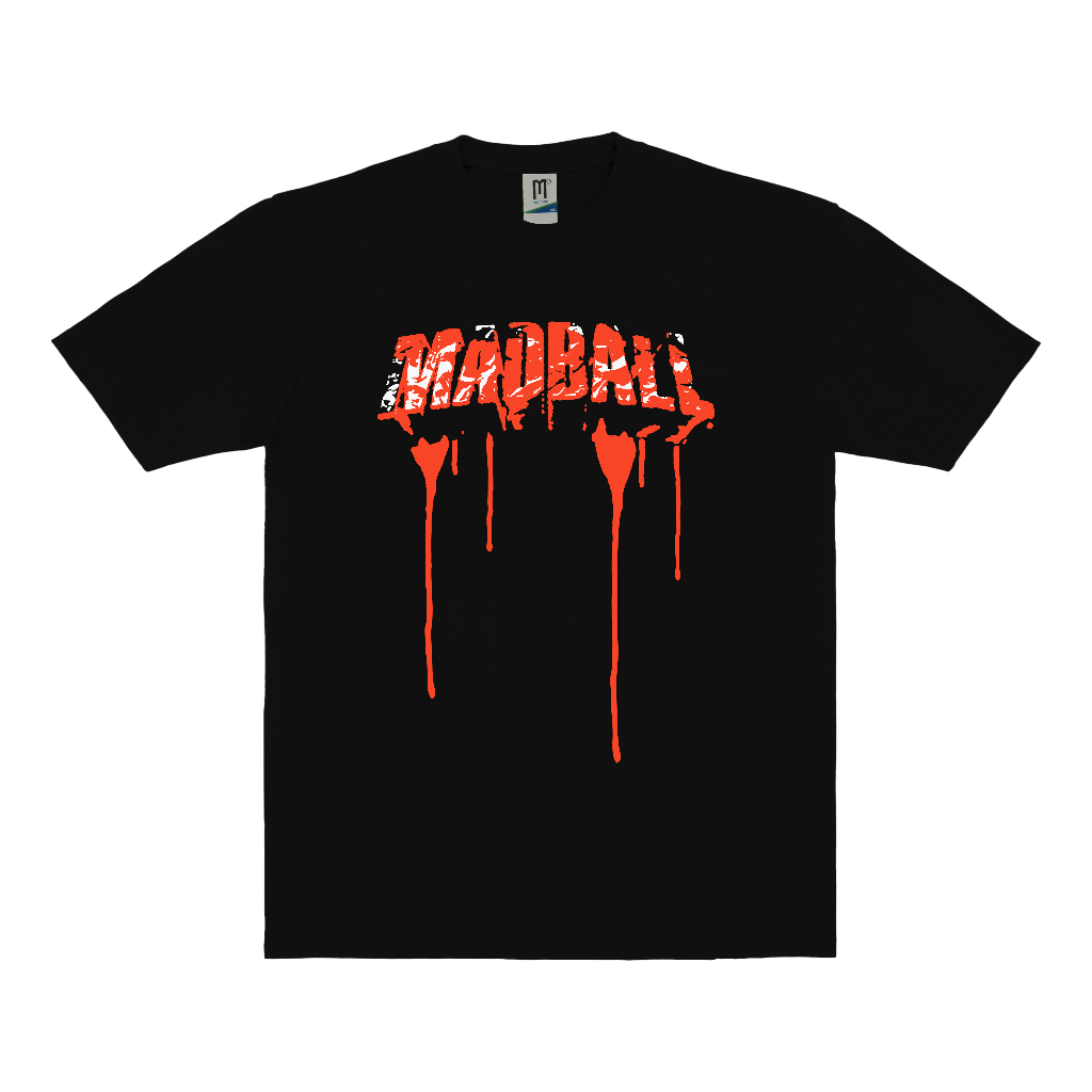 KAOS BAND MADBALL BLOOD DRIP VINTAGE | T-SHIRT BAND MADBALL | MADBALL HITAM