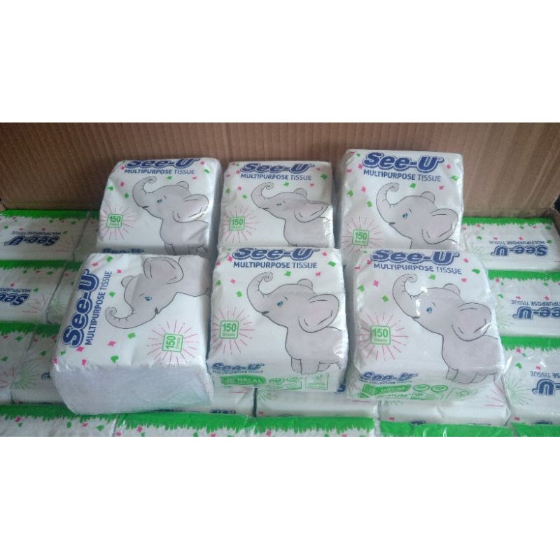tisu see u multipurpose 150 sheet