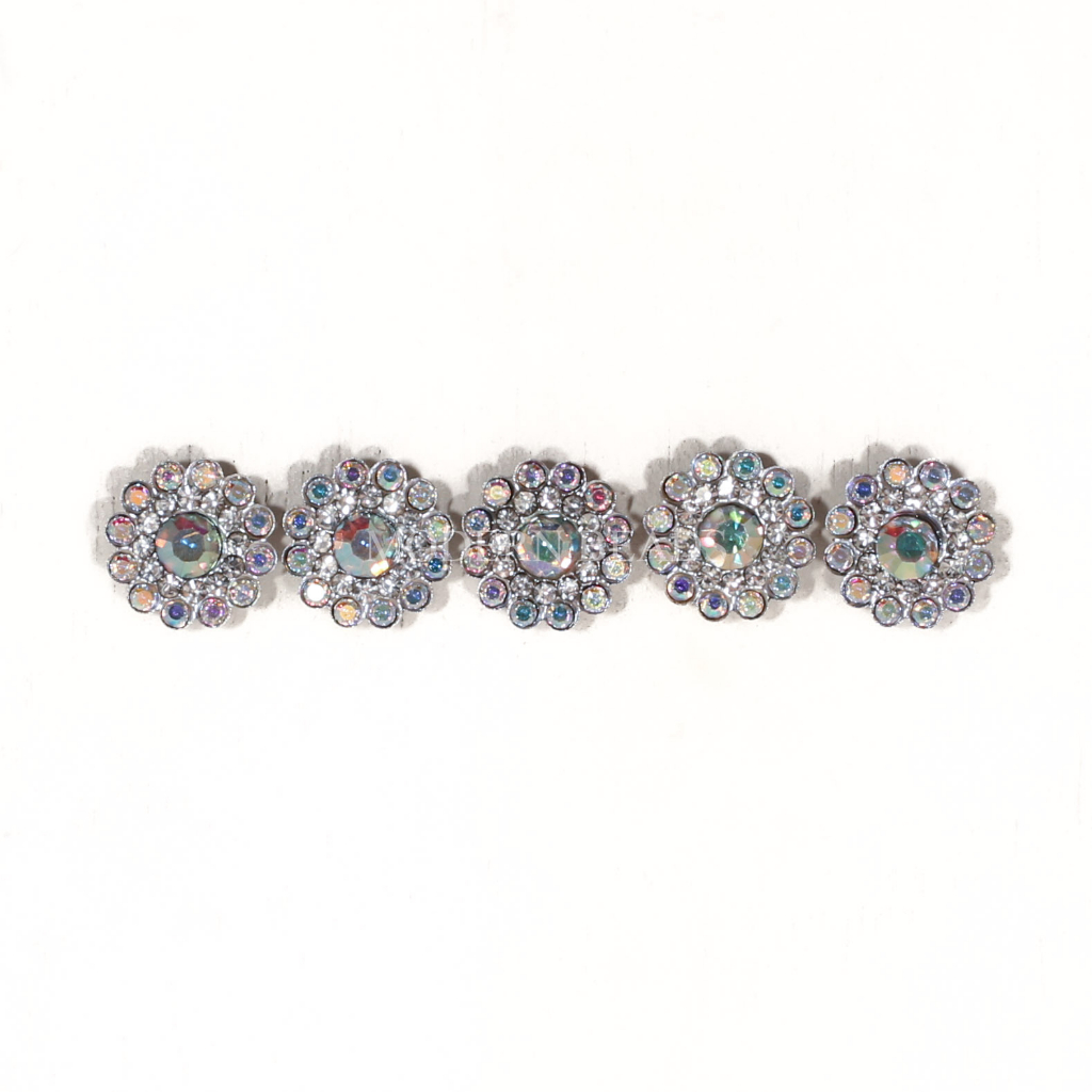 [50 pcs] 14mm Diamond Bunga Cangkang Putih AB 14mm , 50 pcs
