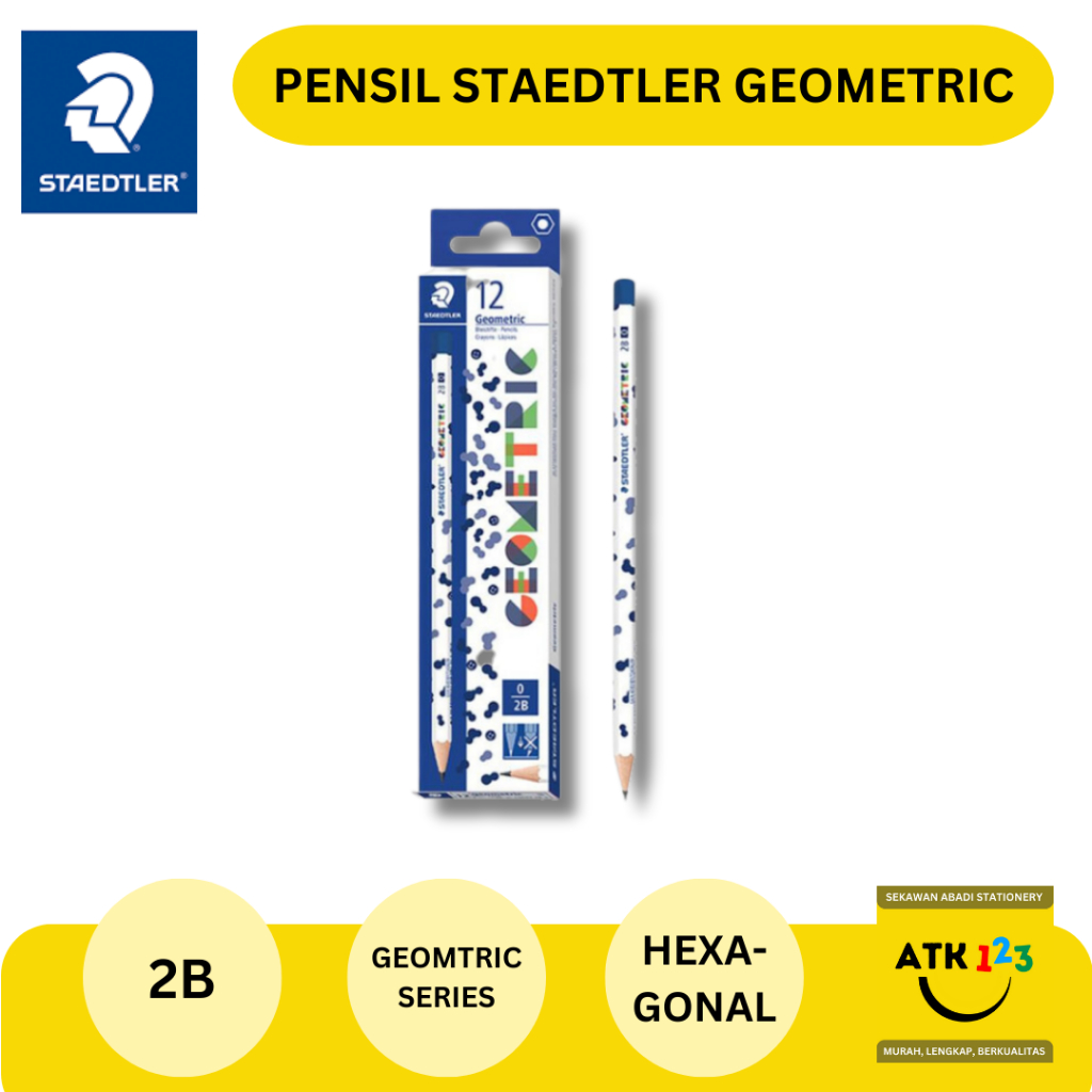 Pensil Staedler Ori / Geometric / Alat Tulis / Pensil Komputer / 2B