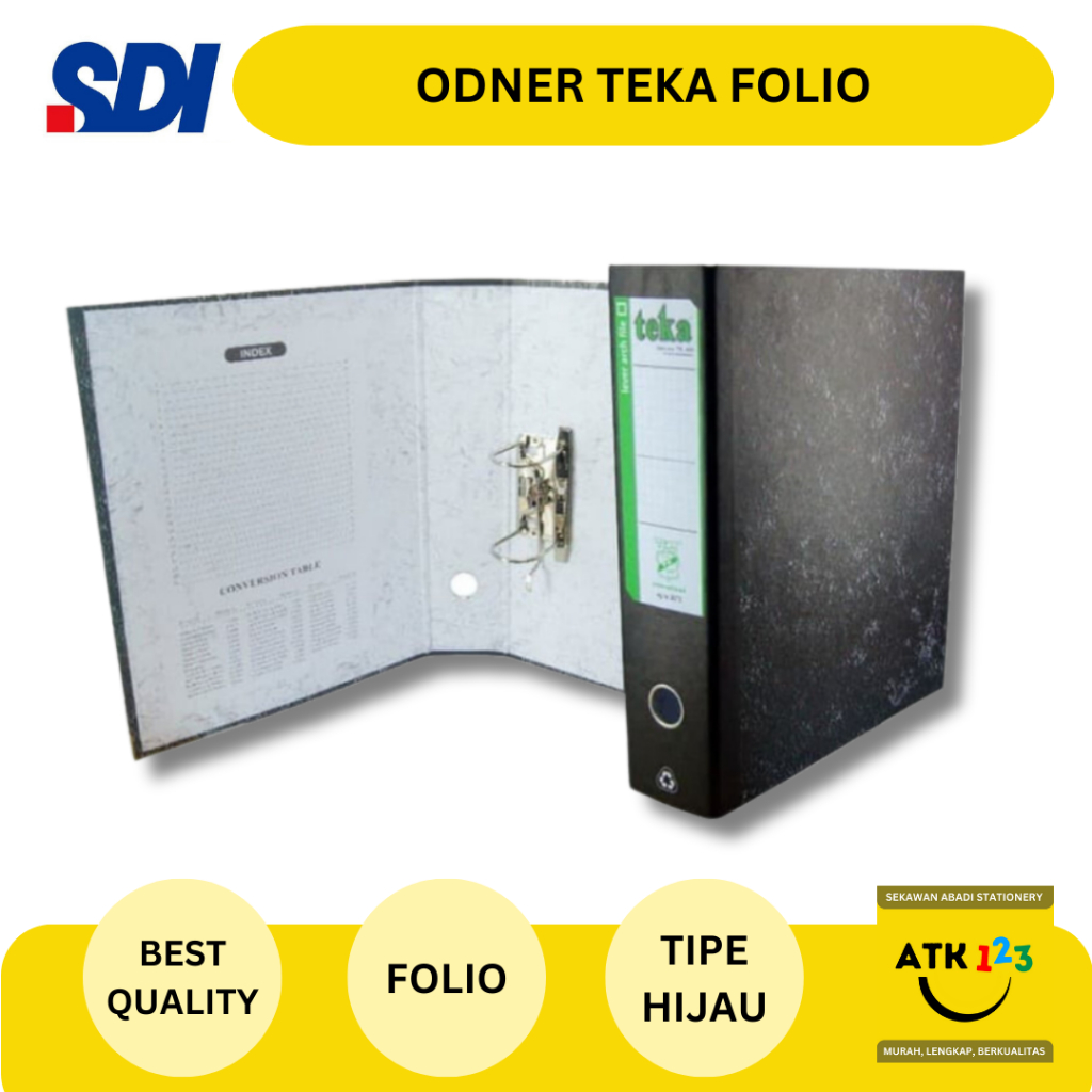 

Odner / Ordner / Otner / Orgenizer Merk Teka Folio Hijau Lebar 7cm