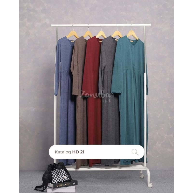 Baju fashion gamis syari perempuan wanita muslimah dewasa Homey dress 21 (HD 21) ORI by Zanuba