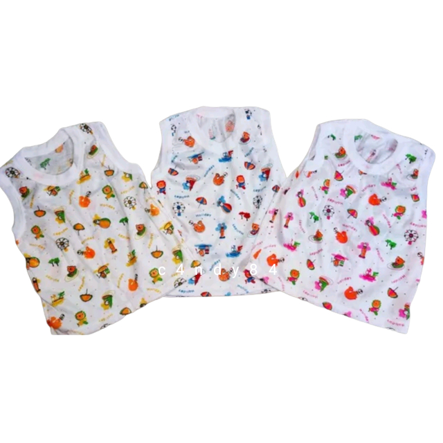 1 Lusin KAOS YUKENSI ANIMAL oblong bayi animal Katun PE, Kaos Bayi Lengan Pendek/Newborn Katun PE, kaos bayi sablon