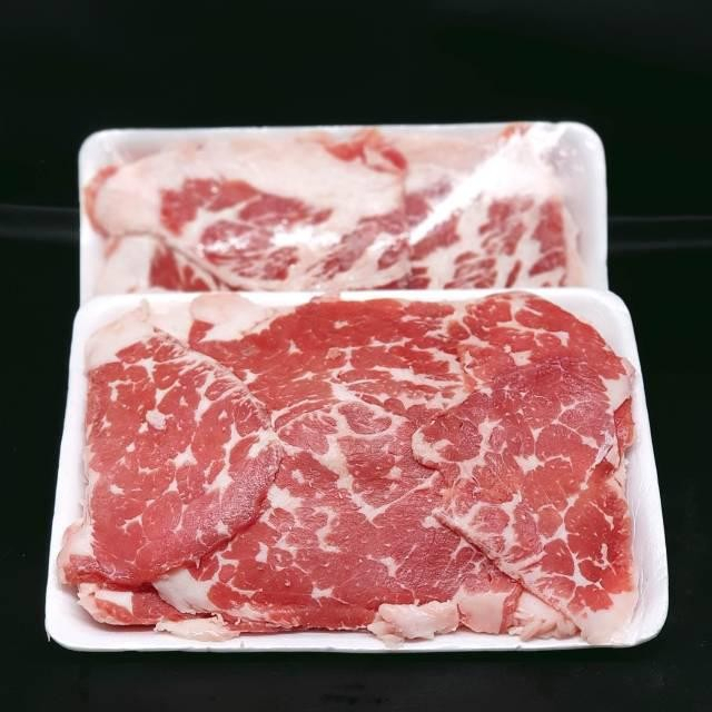 

Daging Sapi AUS Premium Grainfed Chuck Crest Sliced shabu2 - 1 Kg