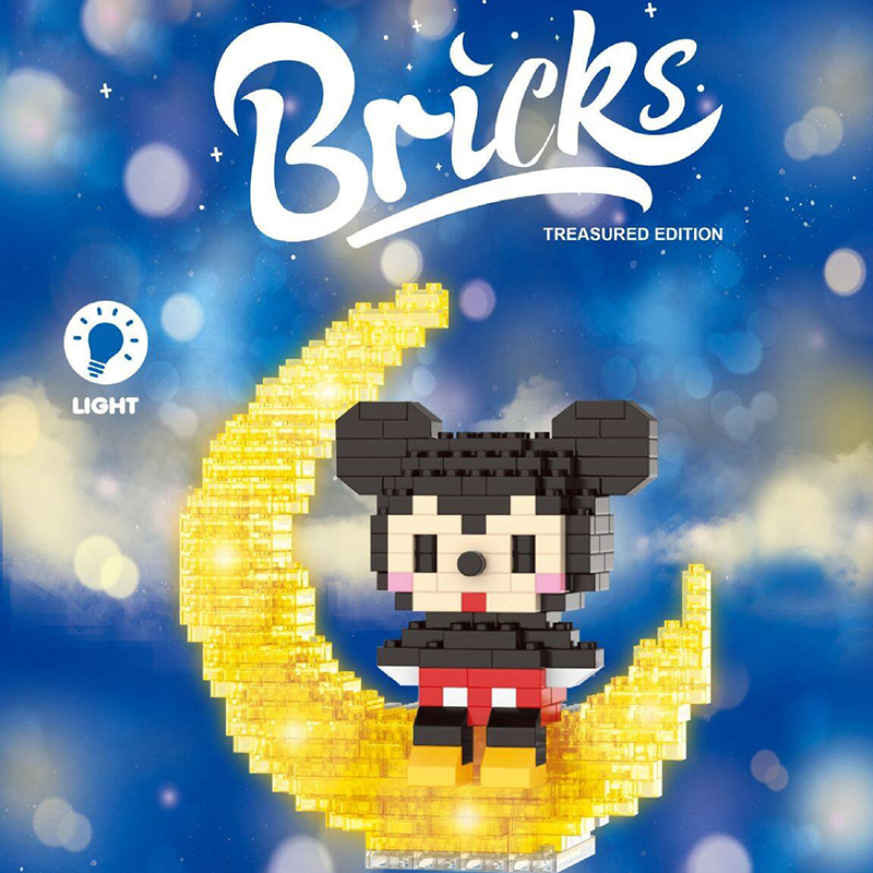 ✨（Bisa Bersinar)Mainan Balok Edukasi Karakter Kartun Mainan Balok DIY 3D Puzzle Brick Mini