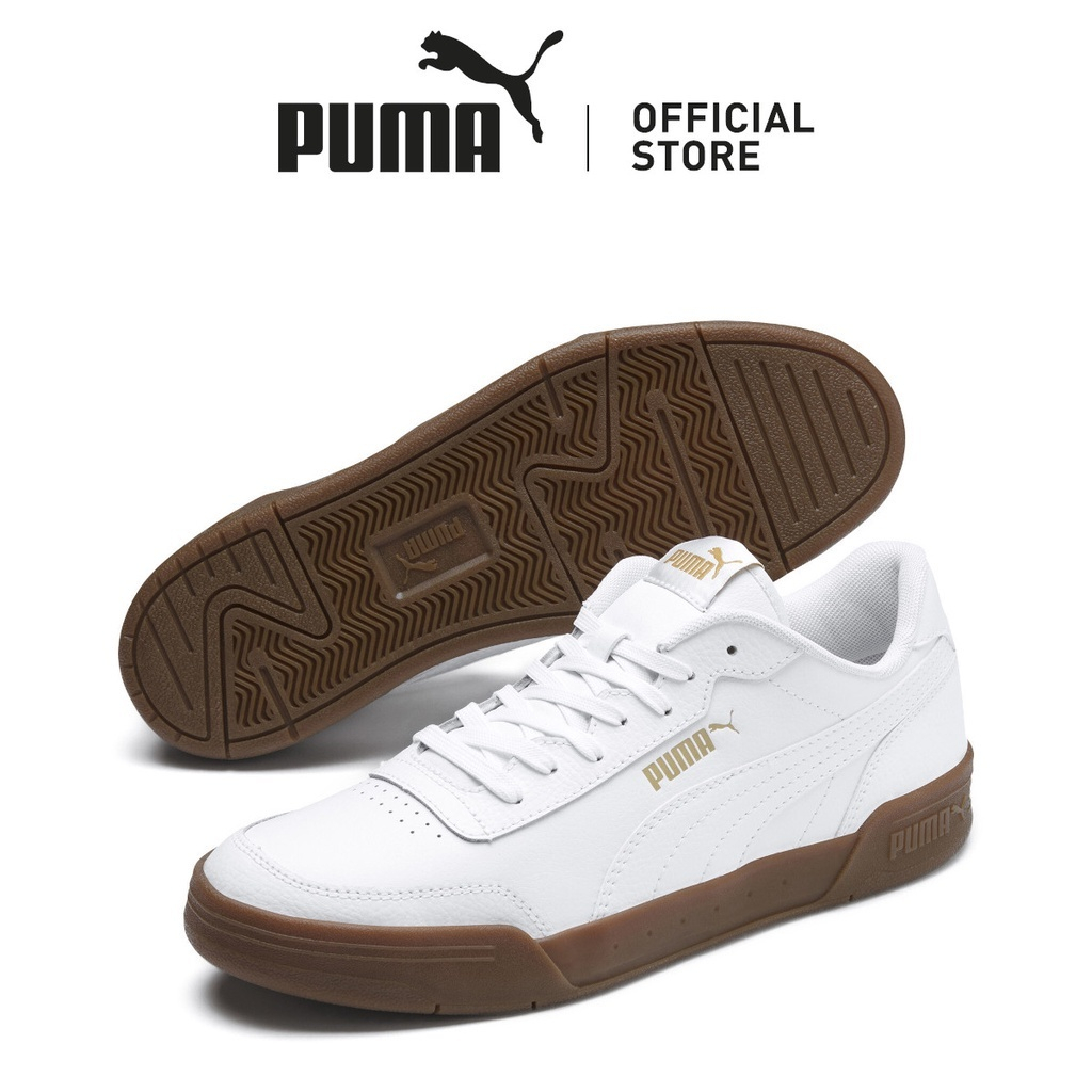 PUMA Sepatu Sneakers Caracal  White- Team Gold