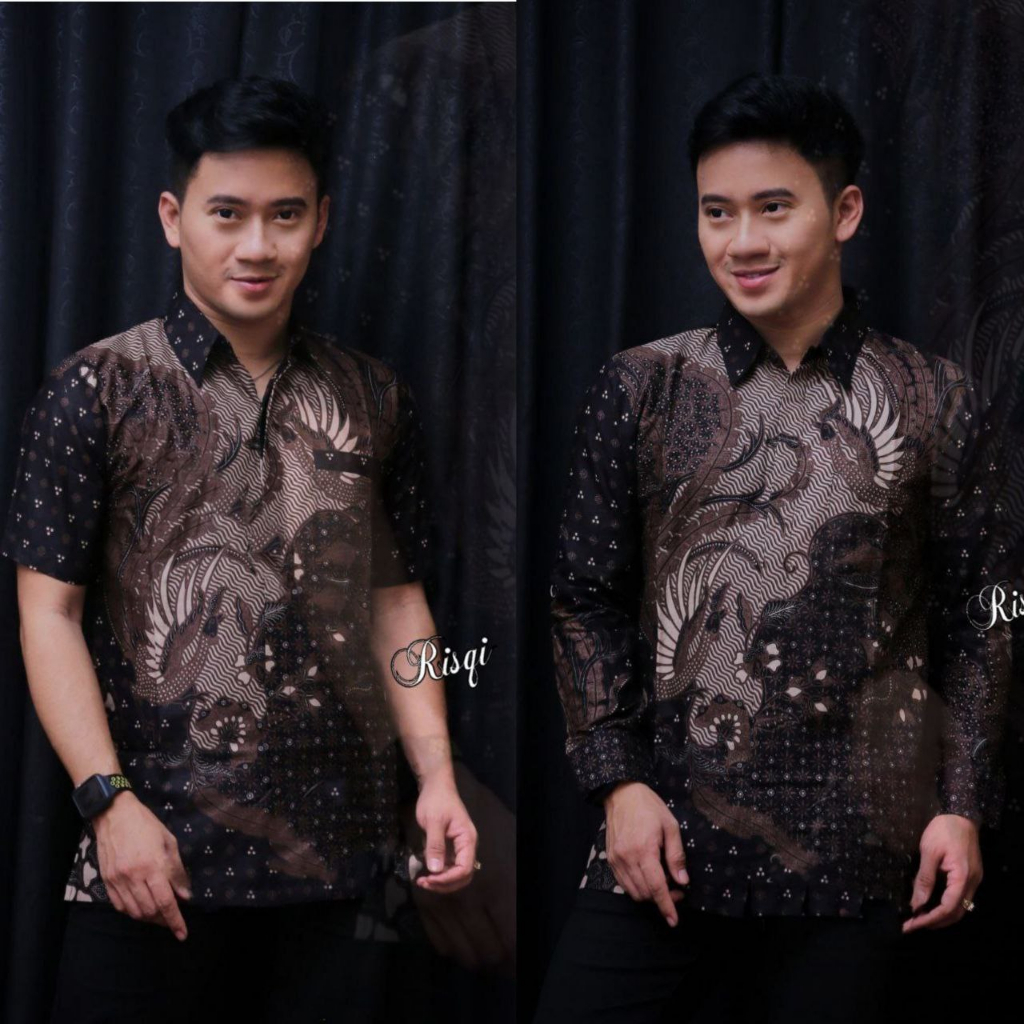 Kemeja batik lengan panjang size m l xl xxl xxxl Atasan Batik Pria Lengan Panjang Kenongo Hem Padi Pekalongan M L XL