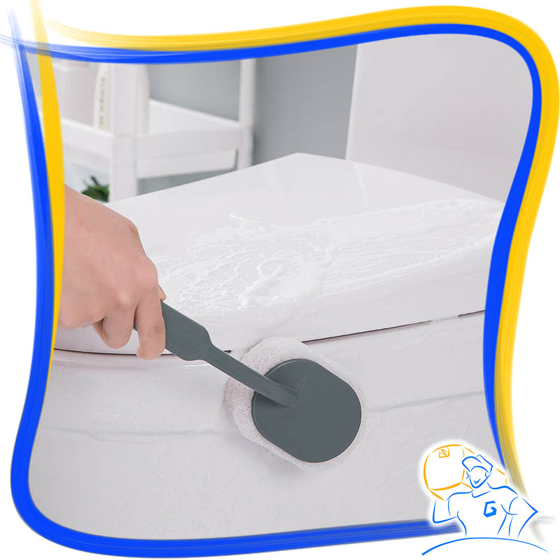 Sikat Spons Gagang Pembersih Dinding Kamar Mandi Brush Wastafel Dapur