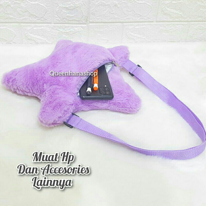 New Tas Selempang Boneka Bentuk Bintang Cute Karakter