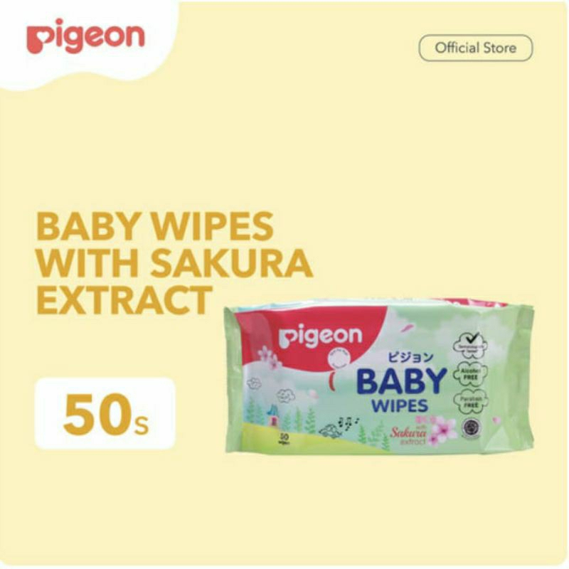 PIGEON BABY WIPES SAKURA 50S BUY1G1