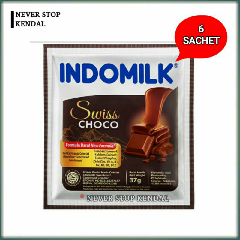 

Indomilk Susu Kental Manis Swiss Choco 1 Renceng isi 6pc