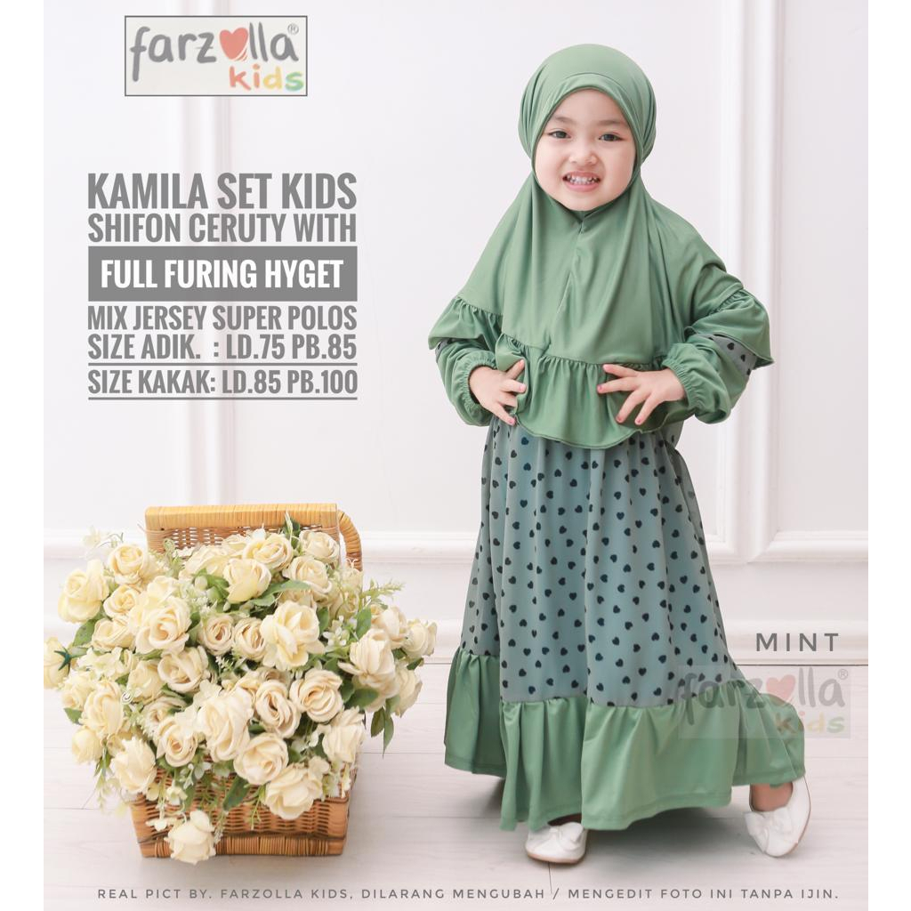 Kamila Set Kids Gamis Anak Muslim Original Produk By Farzolla Kids