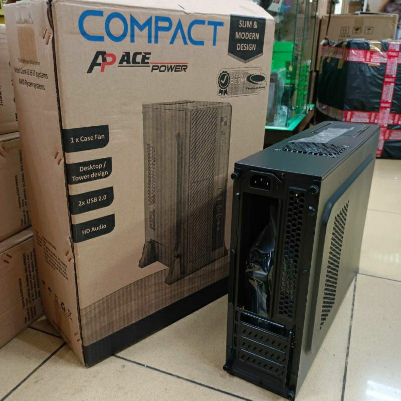 Ace Power Casing Komputer Slim MATX include PSU 400W Fsp + 1Fan - Casing PC Slim MATX