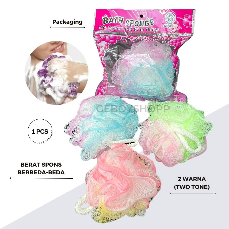 Spon Mandi Pelangi / Bodywash Pelangi / Sponge Bulat (1Pcs)