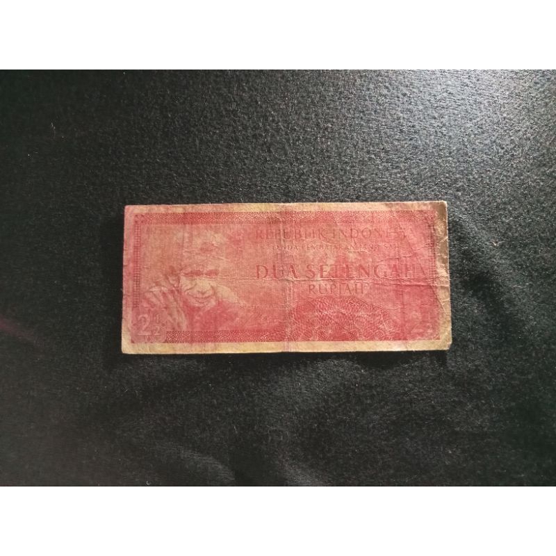 misprint 2 1/2 rupiah 1956 bagian belakang normal.