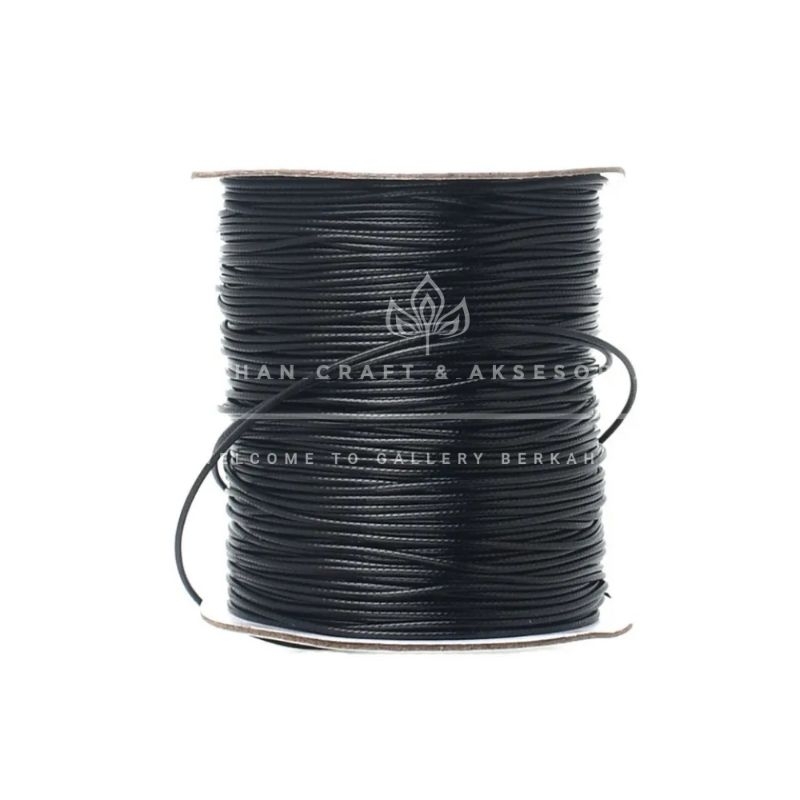 [10 Meter] Tali Korea Hitam Ukuran 1/1,5/2 mm Bahan Gelang Dan Kalung